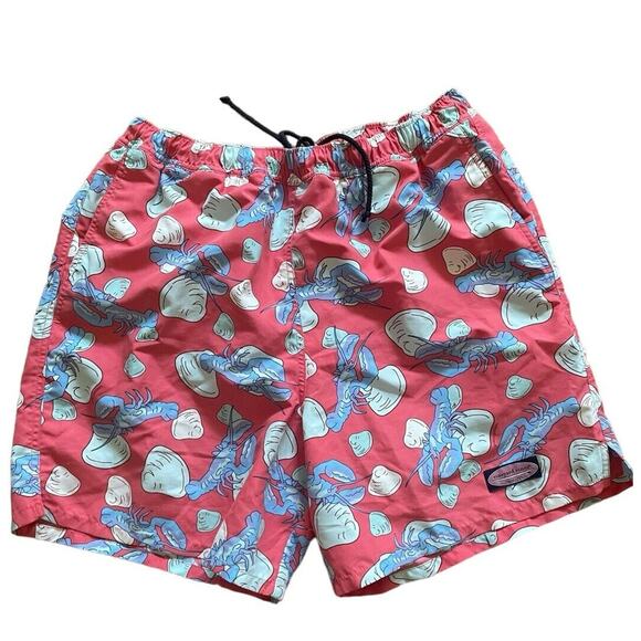 Vineyard Vines Swim Trunks Mens Large Lobster Clam Board Shorts Beach Pool - Picture 1 of 4